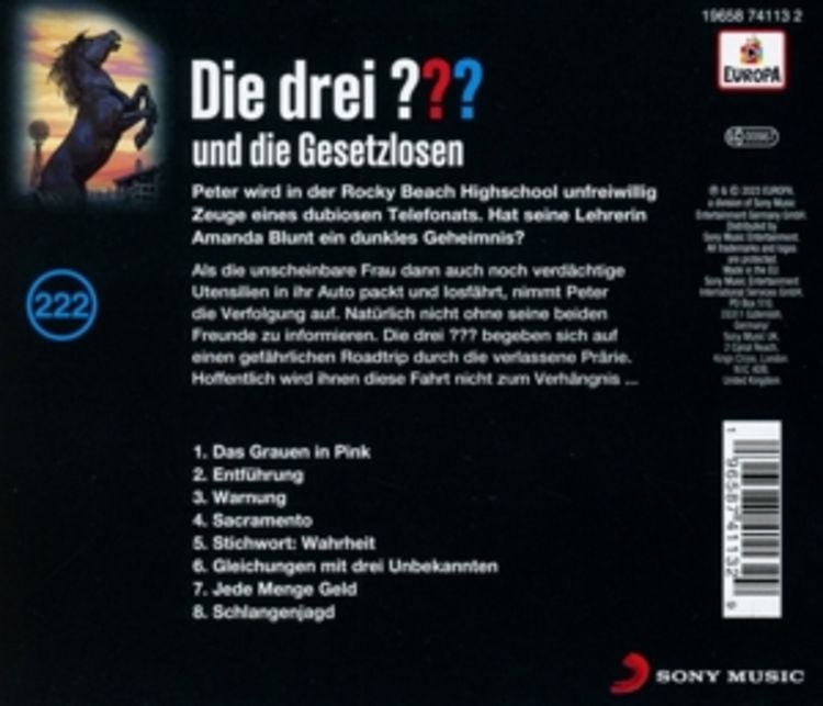 Produktbild: Die drei ??? 222: und die Gesetzlosen
