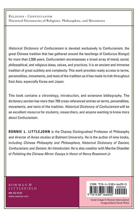 Produktbild: Historical Dictionary of Confucianism