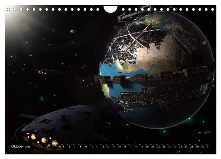 Produktbild: Planetare Traumwelten (Wandkalender 2026 DIN A4 quer), CALVENDO Monatskalender