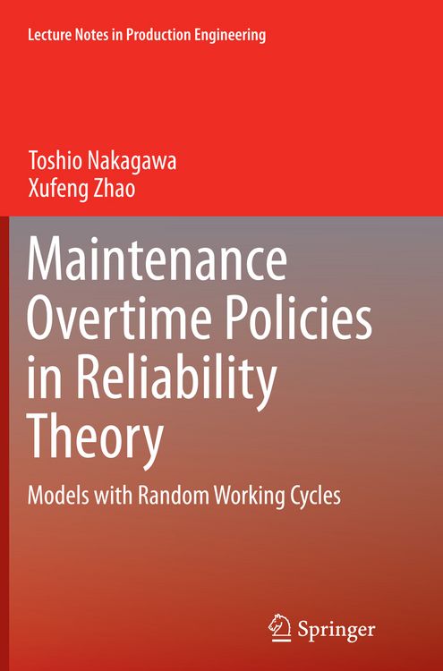 Produktbild: Maintenance Overtime Policies in Reliability Theory