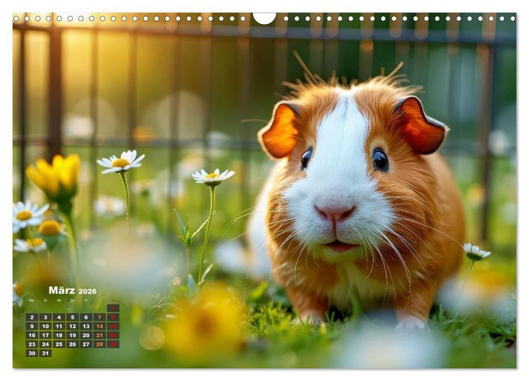 Produktbild: S&uuml;&szlig;e Meerschweinchen (Wandkalender 2026 DIN A3 quer), CALVENDO Monatskalender