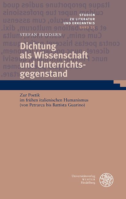 Produktbild: Dichtung als Wissenschaft und Unterrichtsgegenstand