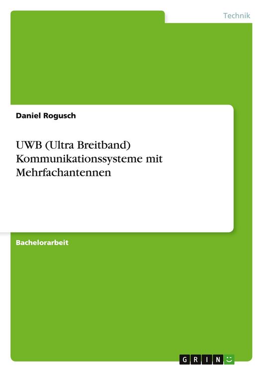 Produktbild: UWB (Ultra Breitband) Kommunikationssysteme mit Mehrfachantennen