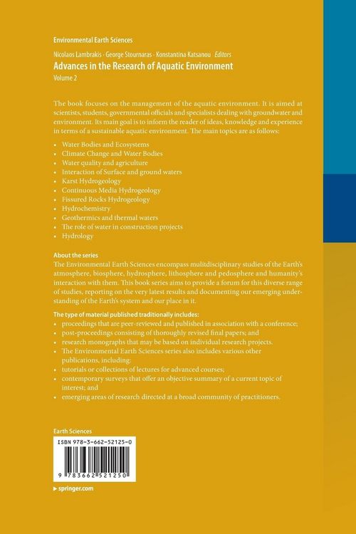 Produktbild: Advances in the Research of Aquatic Environment