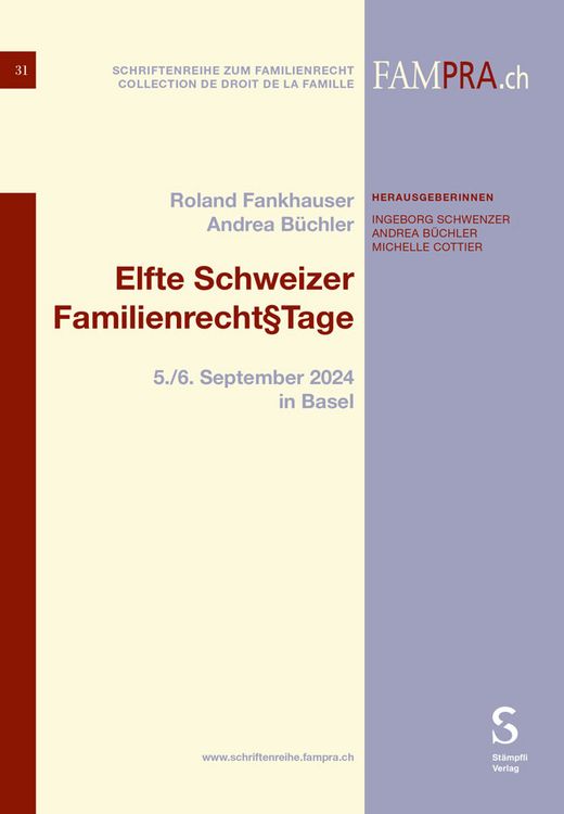 Produktbild: Elfte Schweizer Familienrecht&sect;Tage