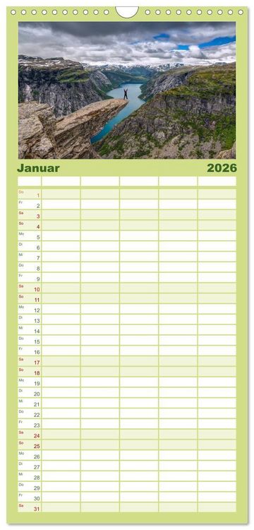 Produktbild: Familienplaner 2026 - Wild, Wild Places mit 5 Spalten (Wandkalender, 21 x 45 cm) CALVENDO