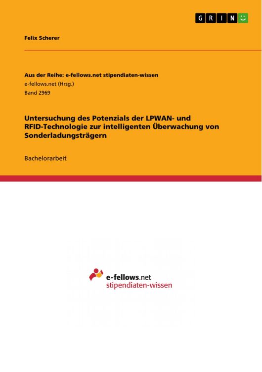 Produktbild: Untersuchung des Potenzials der LPWAN- und RFID-Technologie zur intelligenten &Uuml;berwachung von Sonderladungstr&auml;gern
