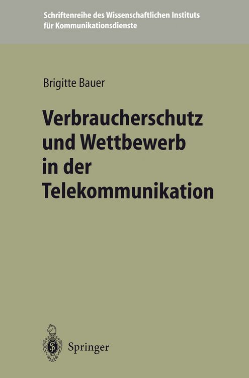 Produktbild: Verbraucherschutz und Wettbewerb in der Telekommunikation