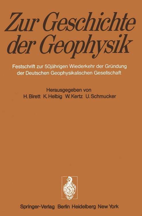 Produktbild: Zur Geschichte der Geophysik