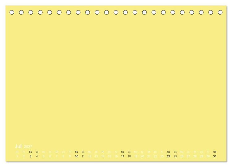 Produktbild: Bastelkalender - Gelb (Tischkalender 2027 DIN A5 quer), CALVENDO Monatskalender