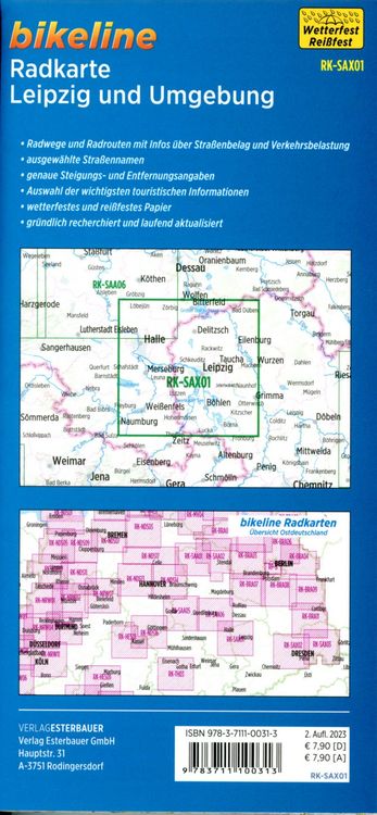 Produktbild: Radkarte Leipzig und Umgebung (RK-SAX01)
