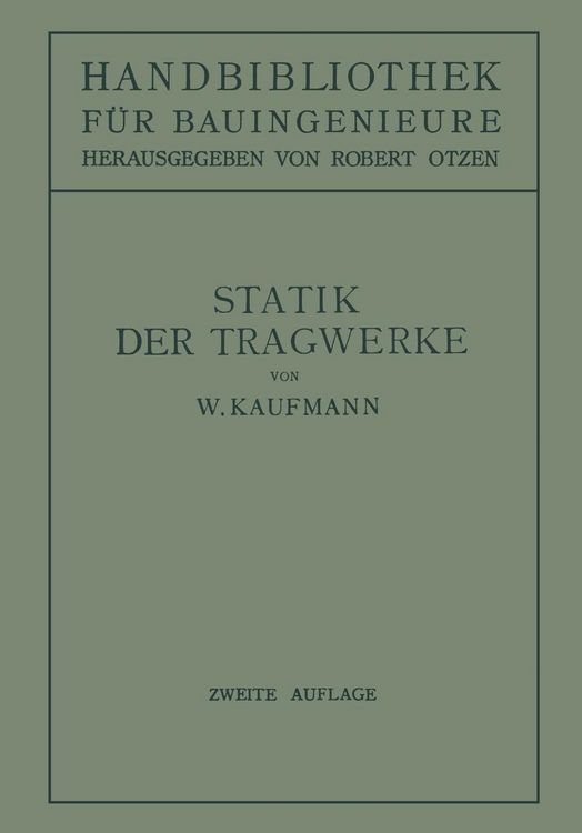Produktbild: Statik der Tragwerke