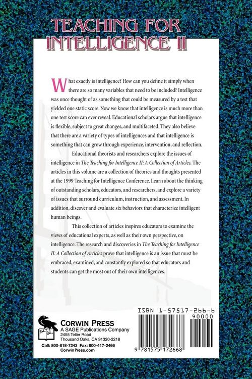 Produktbild: Teaching for Intelligence II