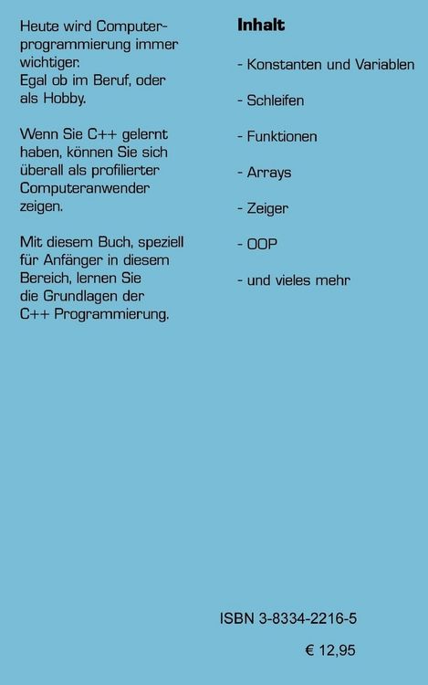 Produktbild: C++ Programmierung f&uuml;r Anf&auml;nger