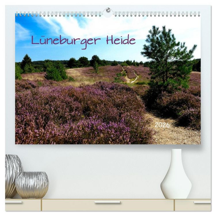 Produktbild: L&uuml;neburger Heide (hochwertiger Premium Wandkalender 2026 DIN A2 quer), Kunstdruck in Hochglanz