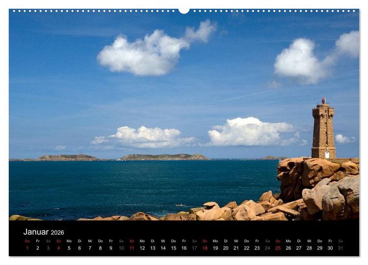 Produktbild: Bretagne - Fotoreise von der Cote de Granit Rose zur Ile de Brehat (hochwertiger Premium Wandkalender 2026 DIN A2 quer), Kunstdruck in Hochglanz