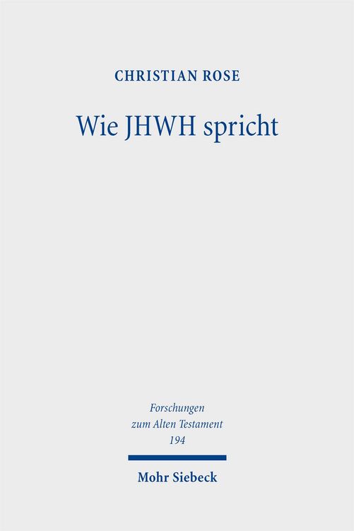 Produktbild: Wie JHWH spricht