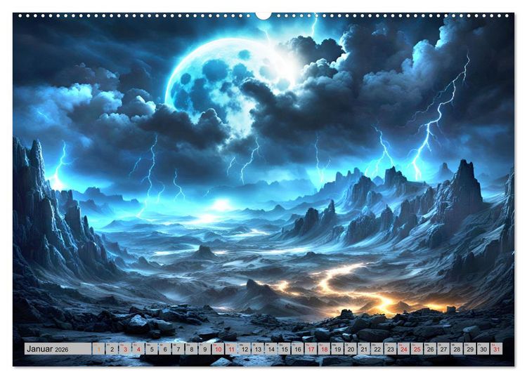 Produktbild: Mondzauberschein (Wandkalender 2026 DIN A2 quer), CALVENDO Monatskalender