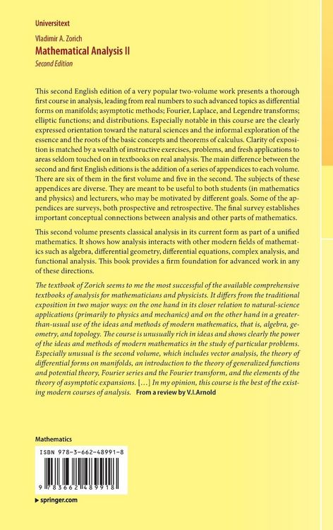 Produktbild: Mathematical Analysis II