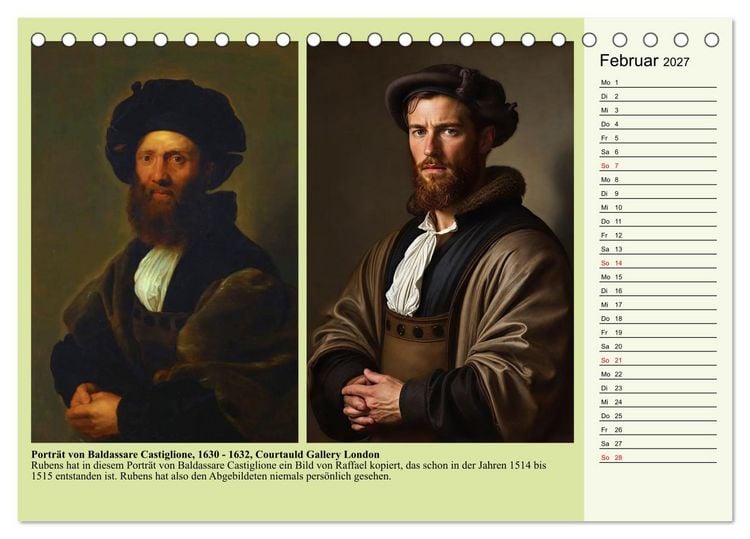 Produktbild: Rubens im neuen Licht (Tischkalender 2027 DIN A5 quer), CALVENDO Monatskalender