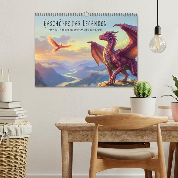 Produktbild: Gesch&ouml;pfe der Legenden - Eine Reise durch die Welt mystischer Wesen (Wandkalender 2027 DIN A3 quer), CALVENDO Monatskalender