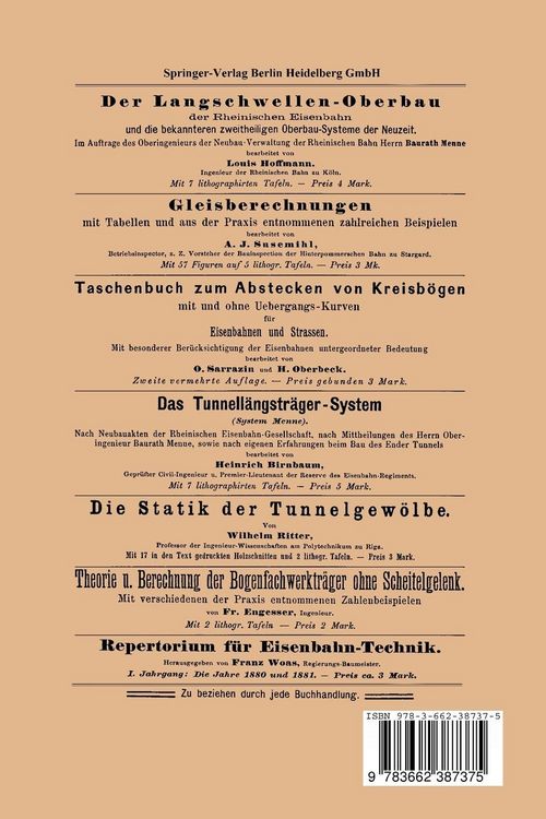 Produktbild: Der eiserne Oberbau mit besonderer Ber&uuml;cksichtigung einer rationellen Schienenbefestigung f&uuml;r Lang- und Querschwellen