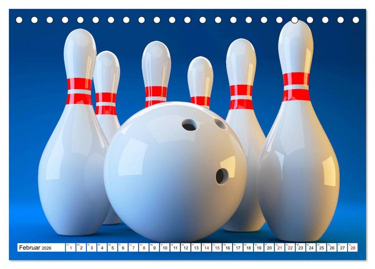 Produktbild: Indoor Aktivit&auml;ten. Billard, Darts und Bowling. Impressionen (Tischkalender 2026 DIN A5 quer), CALVENDO Monatskalender