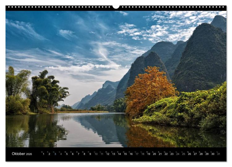 Produktbild: CHINA - Zauberberge am Drachenfluss (Wandkalender 2026 DIN A2 quer), CALVENDO Monatskalender