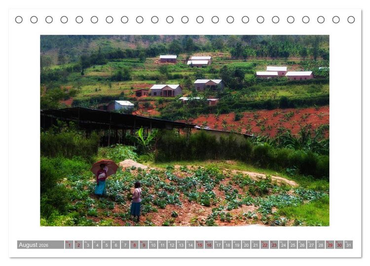 Produktbild: Ruanda (Tischkalender 2026 DIN A5 quer), CALVENDO Monatskalender