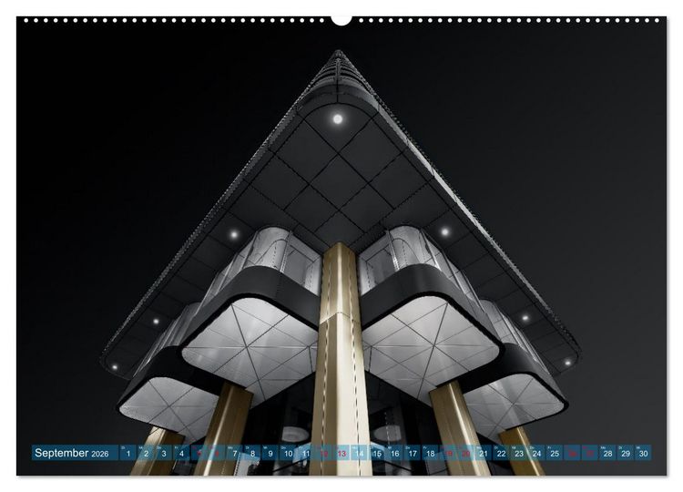 Produktbild: MAINHATTEN architektur kunst (hochwertiger Premium Wandkalender 2026 DIN A2 quer), Kunstdruck in Hochglanz