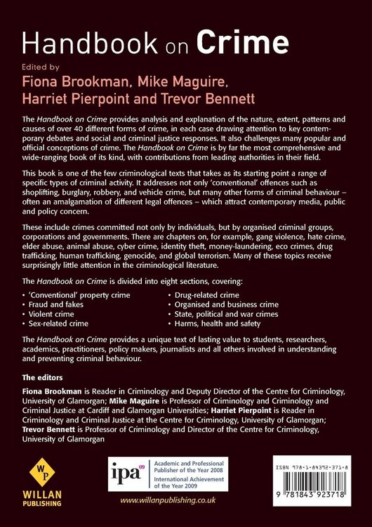 Produktbild: Handbook on Crime