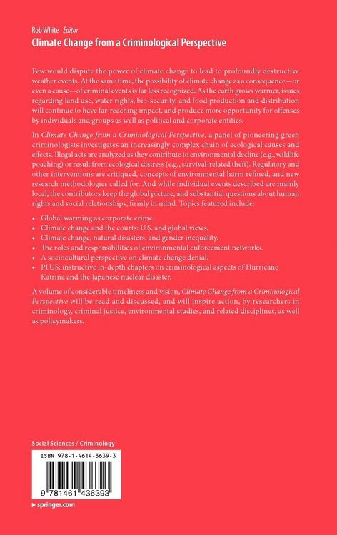Produktbild: Climate Change from a Criminological Perspective