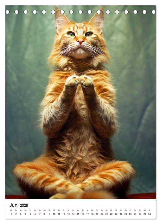 Produktbild: Miau Yoga (Tischkalender 2026 DIN A5 hoch), CALVENDO Monatskalender