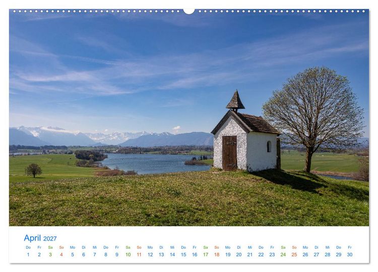 Produktbild: Im blauen Land am Alpenrand (Wandkalender 2027 DIN A2 quer), CALVENDO Monatskalender