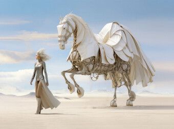 Produktbild: CALVENDO Puzzle Surrealismus trifft Pferdefans | 2000 Teile Lege-Gr&ouml;&szlig;e 90x67cm Foto-Puzzle f&uuml;r gl&uuml;ckliche Stunden