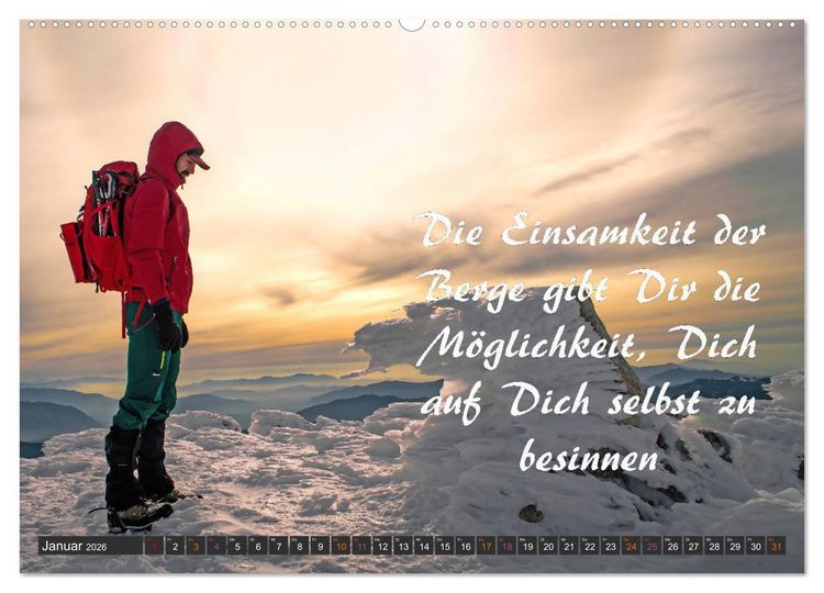Produktbild: Sport Spruchkalender (hochwertiger Premium Wandkalender 2026 DIN A2 quer), Kunstdruck in Hochglanz