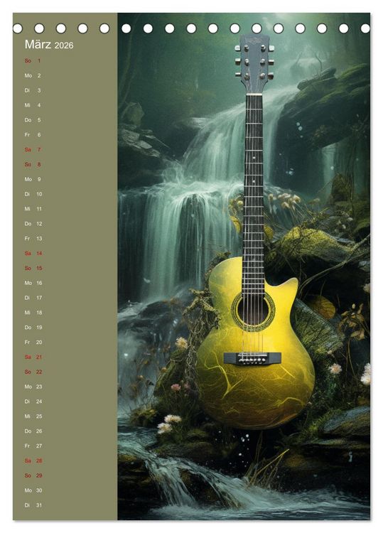 Produktbild: Strings & Dreams: Ein Jahr musikalischer Inspiration (Tischkalender 2026 DIN A5 hoch), CALVENDO Monatskalender