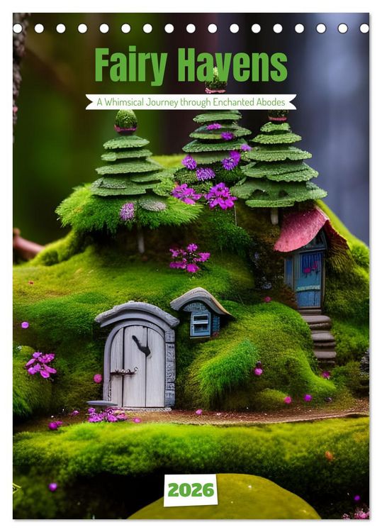 Produktbild: Tiny Fairy Havens (Desk Calendar 2026 DIN A5 portrait), CALVENDO 12 Month DeskCalendar
