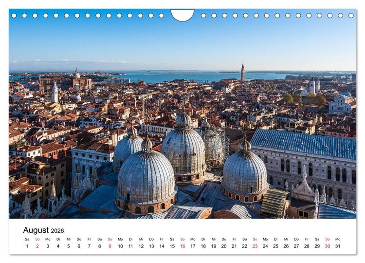 Produktbild: Unterwegs in Venedig (Wandkalender 2026 DIN A4 quer), CALVENDO Monatskalender