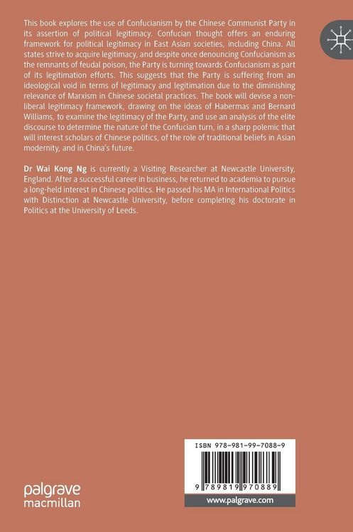 Produktbild: Legitimacy, the Chinese Communist Party and Confucius