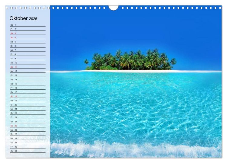 Produktbild: S&uuml;dseetr&auml;ume. Paradiese im Pazifik (Wandkalender 2026 DIN A3 quer), CALVENDO Monatskalender