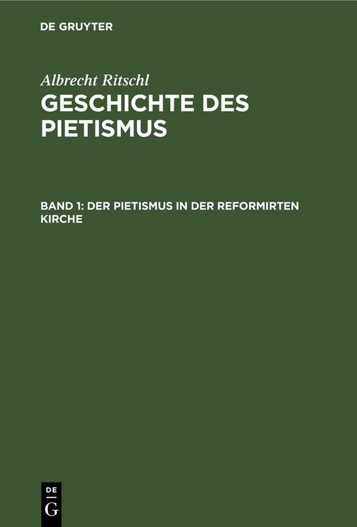 Produktbild: Der Pietismus in der reformirten Kirche