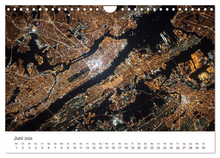Produktbild: Satellitenbilder - Spektakul&auml;re Aufnahmen aus dem Weltall (Wandkalender 2026 DIN A4 quer), CALVENDO Monatskalender