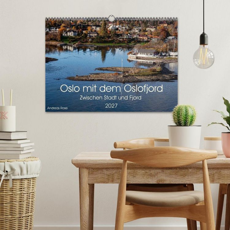 Produktbild: Oslo mit dem Oslofjord (Wandkalender 2027 DIN A3 quer), CALVENDO Monatskalender