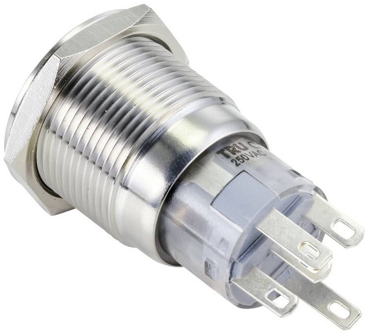 Produktbild: TRU COMPONENTS TC-10090932 LAS1-AGQ-11E/G/24V/S Vandalismusgesch&uuml;tzter Drucktaster 250 V/AC 3 A 1 x Ein/(Ein) tastend Gr&uuml;n IP65 1 St.