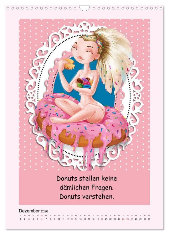Produktbild: Mampfen und Lachen! Lustige Spr&uuml;che &uuml;ber K&uuml;che, kochen und essen (Wandkalender 2026 DIN A3 hoch), CALVENDO Monatskalender
