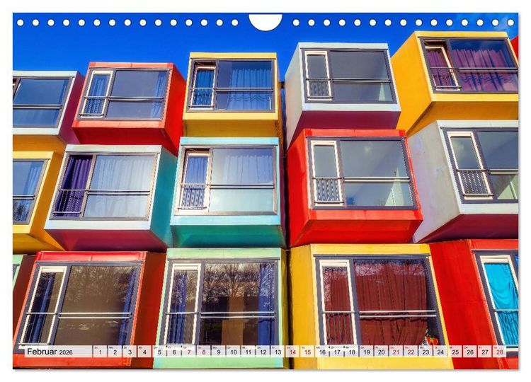 Produktbild: Architektur treibt's bunt (Wandkalender 2026 DIN A4 quer), CALVENDO Monatskalender