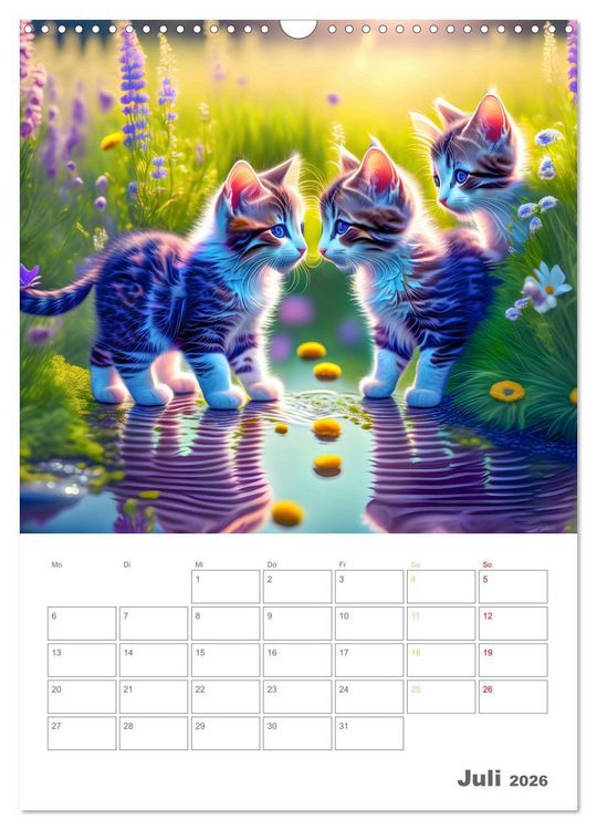 Produktbild: Liebenswerte Hunde und Katzen (Wandkalender 2026 DIN A3 hoch), CALVENDO Monatskalender