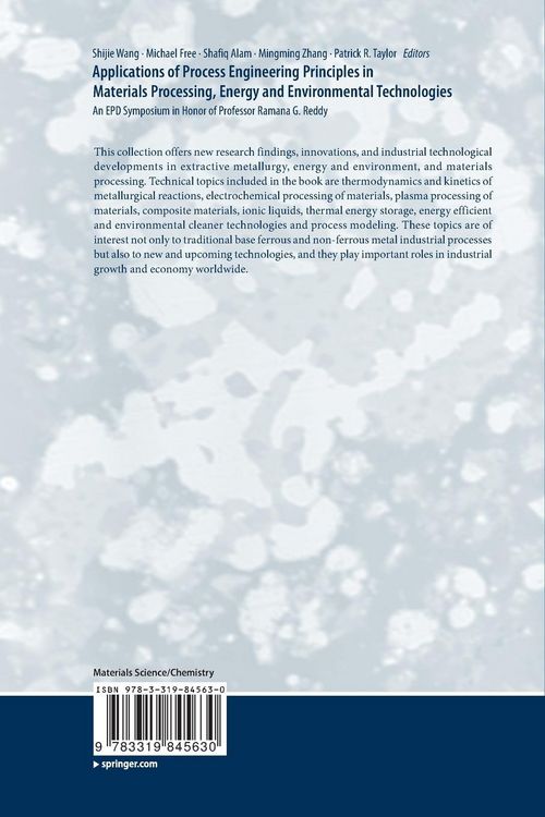 Produktbild: Applications of Process Engineering Principles in Materials Processing, Energy and Environmental Technologies