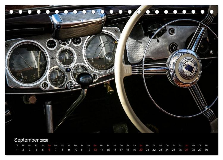 Produktbild: Oldtimer inside (Tischkalender 2026 DIN A5 quer), CALVENDO Monatskalender